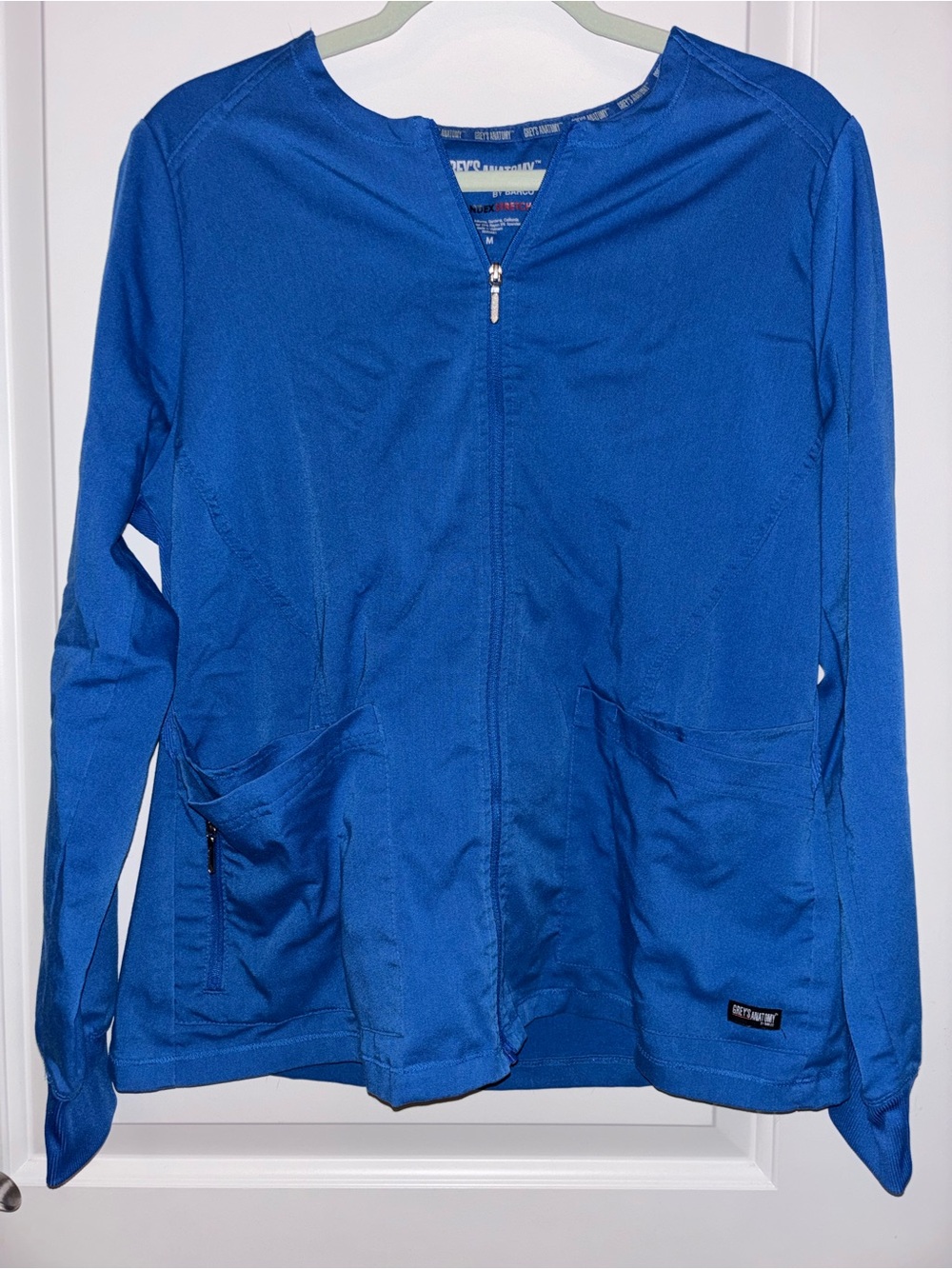Grey's Anatomy Royal Blue Zip-Front Scrub Jacket